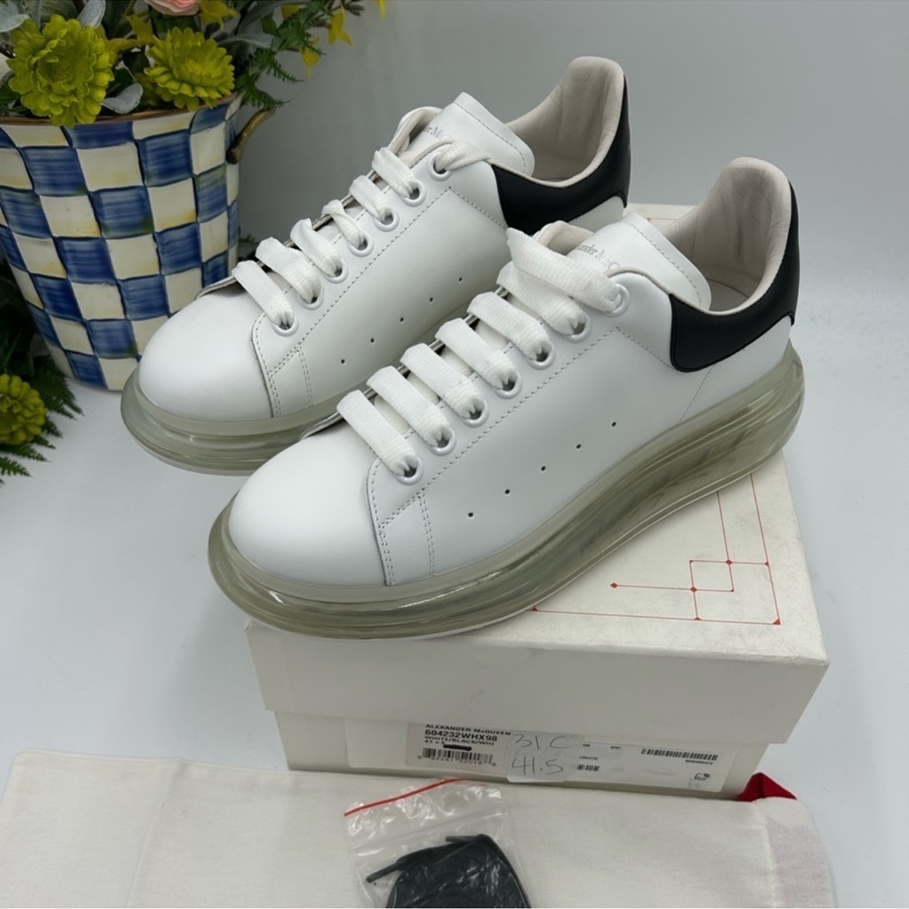 Men’s Alexander McQueen clear sole chunky sneakers size 41.5 made in Italy
